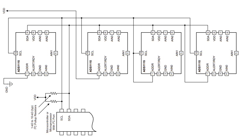 schema_raccordement_4_ADS1115_sur_microcontroleur_bus_I2C